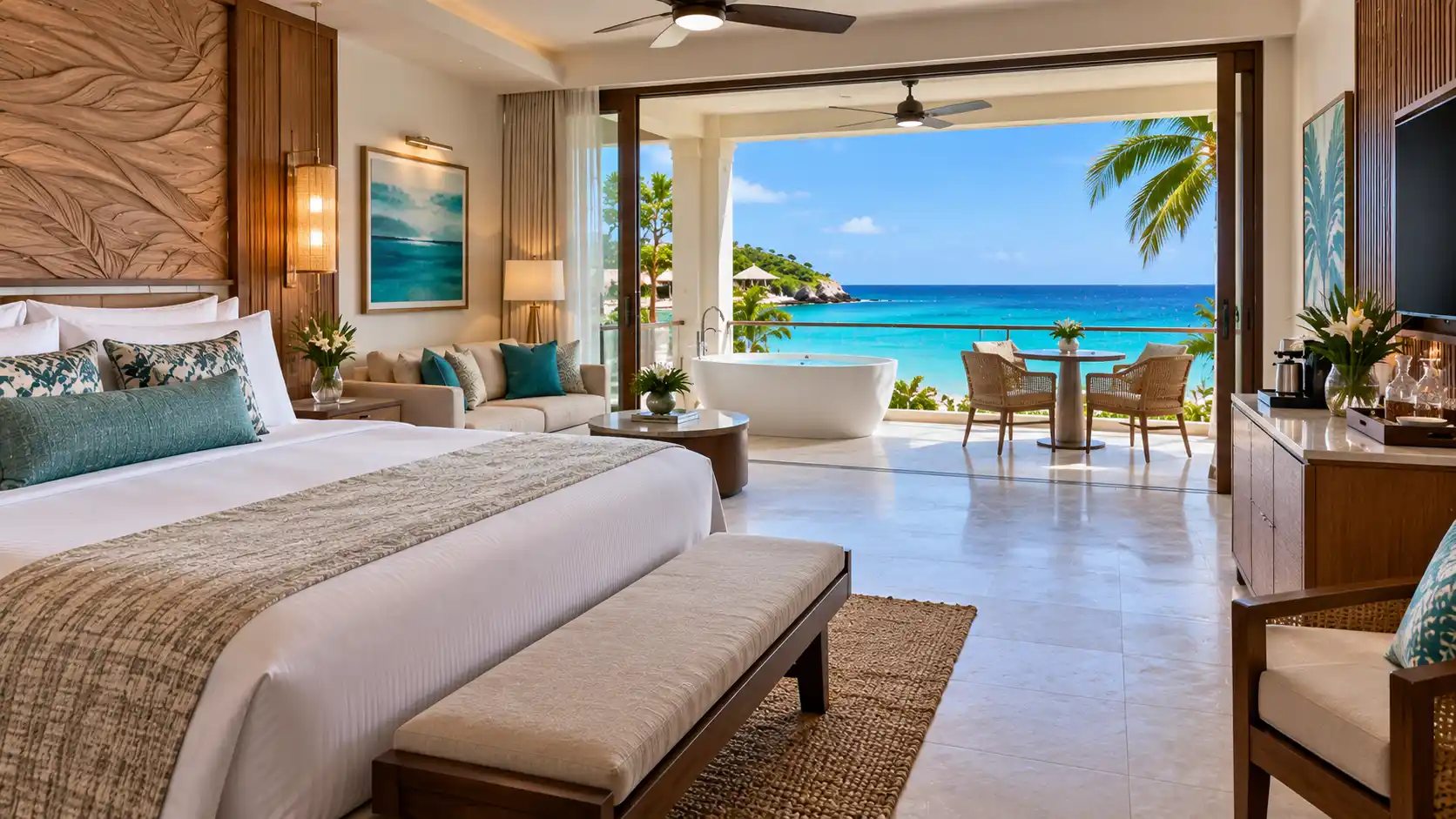 Luxury Suite, 1 Bedroom, Ocean View (Beachfront Tranquility Soaking Tub)
